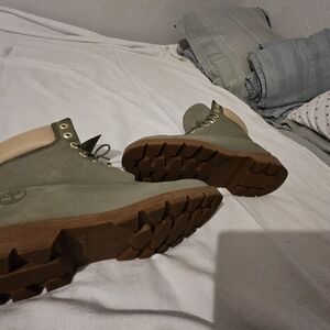 Timberland Olive and Tan Boots